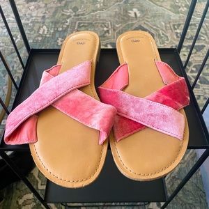Pink Velvet Slides